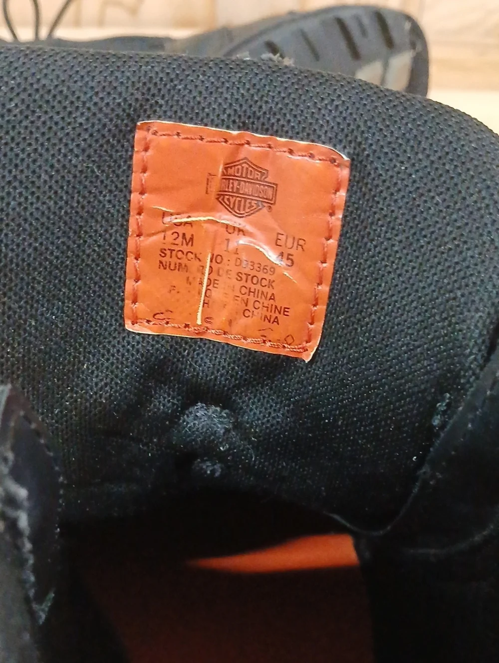 Harley-Davidson Black Lace-Up Side-Zip Work Boots Size 12